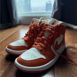 Jordan High-Top Sneakers - Orange and White